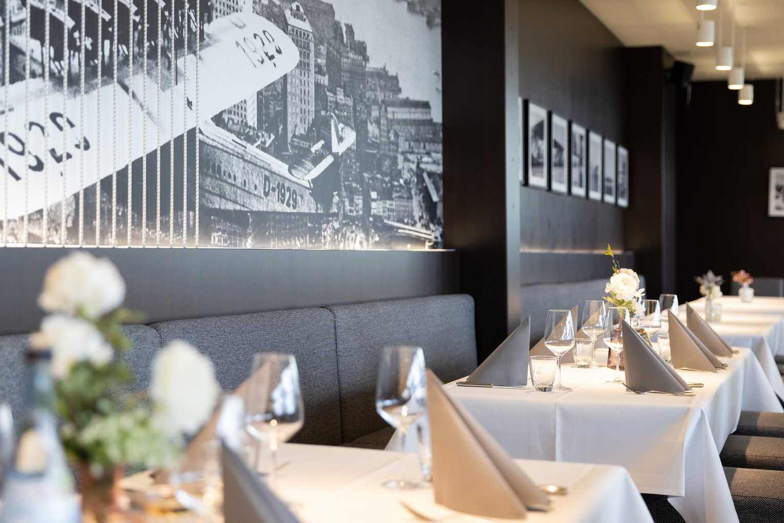 Layed out tables in the DO-X Restaurant